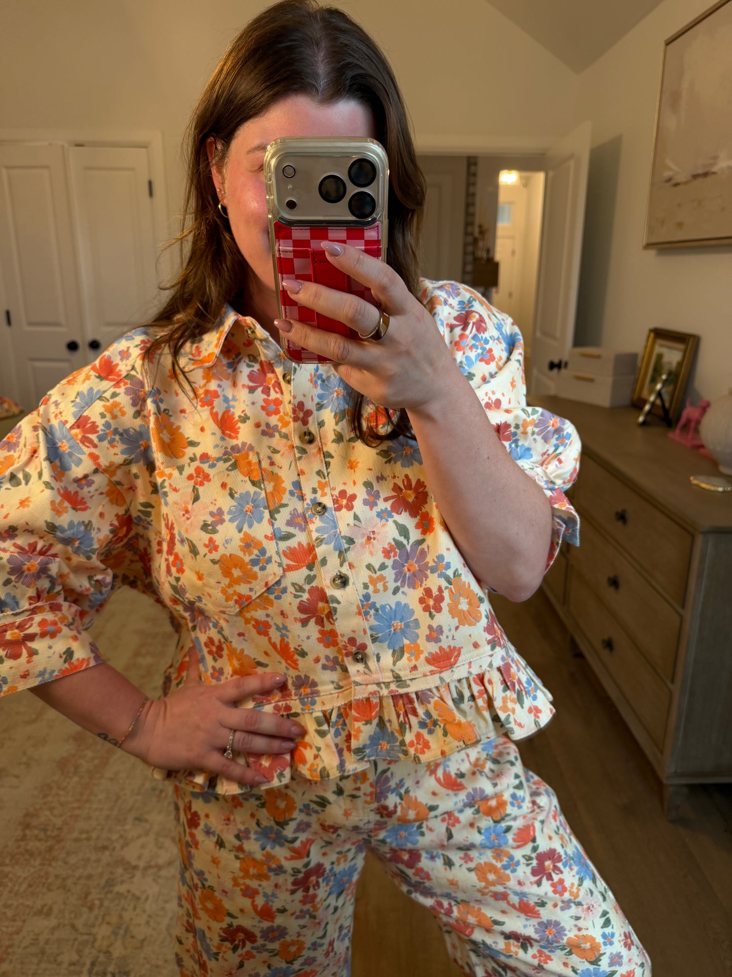 Petal Floral Denim Jacket