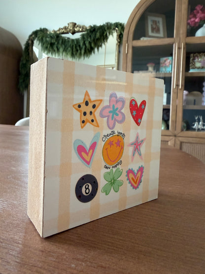 Create Your Own Happy 4x4 Block- Doodles By Rebekah