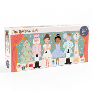 Box of The Nutcracker 400-piece panoramic jigsaw puzzle depicting characters from the ballet.