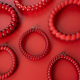 Red Carpet Ready small spiral hair ties by Teleties in hair - House of Me boutique Norman OK