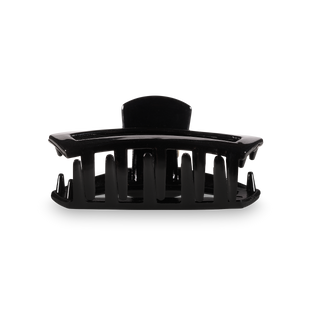 Jet black tiny open hair clip by Teleties detail view - House of Me boutique Norman OK