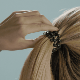 Peppermint small spiral hair ties by Teleties on wrist - House of Me boutique Norman OK