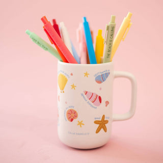 Spread Sunshine Coastal-Inspired Pen Set of 12 close up view - House of Me boutique Norman OK