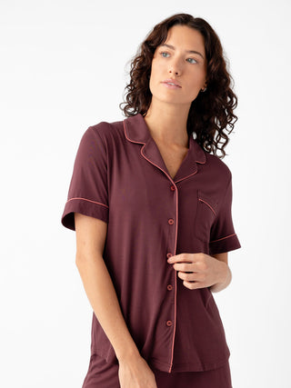 Women's Bamboo Stretch-Knit Short Sleeve Pajama Top (Collective).