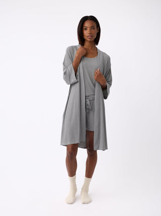 Women's Bamboo Stretch-Knit Kimono Robe.