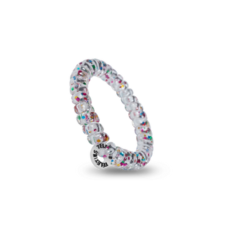 Party People small spiral hair ties by Teleties styled view - House of Me boutique Norman OK