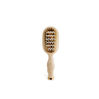 Tan mini vented hair brush by Teleties - House of Me boutique Norman OK