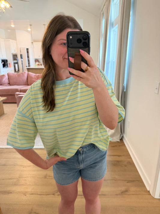 Striped Relaxed Fit Knit Tee