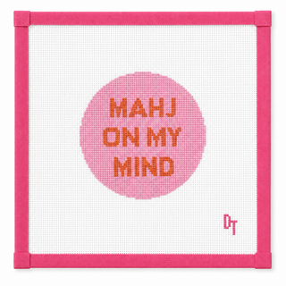 Mahj on My Mind mahjong needlepoint canvas by Duo Threads - House of Me boutique Norman OK