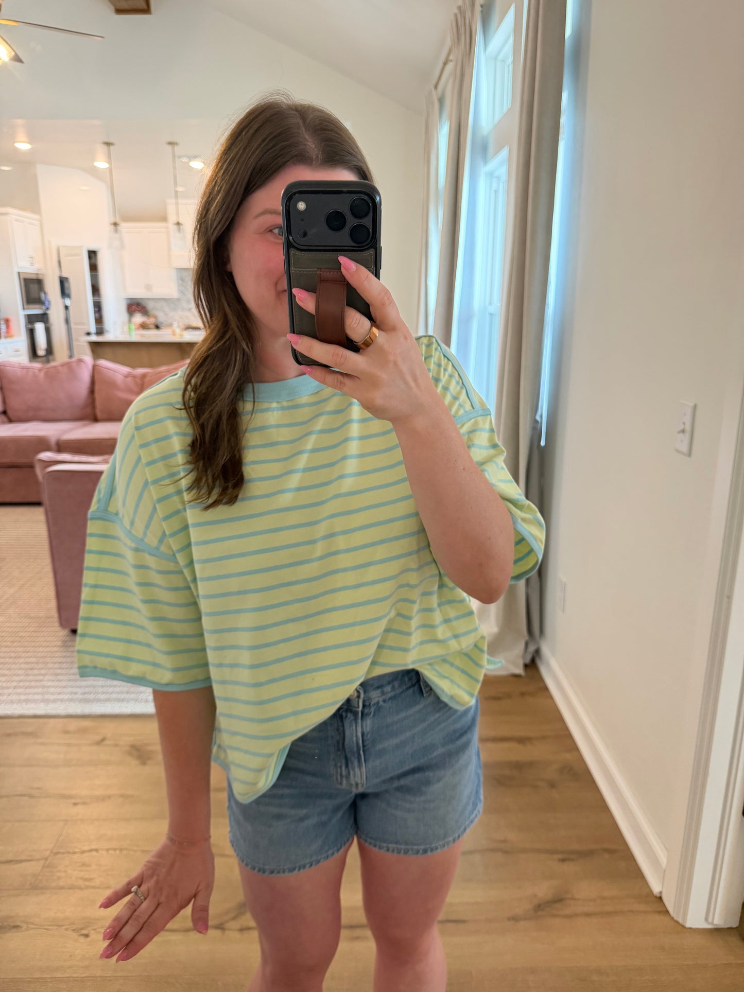 Striped Relaxed Fit Knit Tee