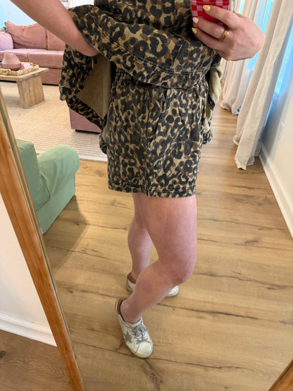 Outlaw Leopard Swing Shorts