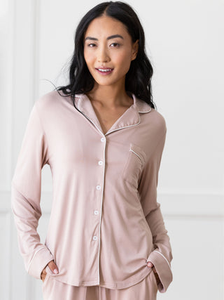 Women's Bamboo Stretch-Knit Long Sleeve Pajama Top (Collective)