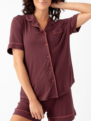 Women's Bamboo Stretch-Knit Short Sleeve Pajama Top (Collective).