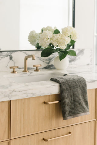 Ribbed Terry Bath Towel Set.