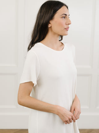 Women's Bamboo Rib-Knit Boyfriend Sleep Dress.