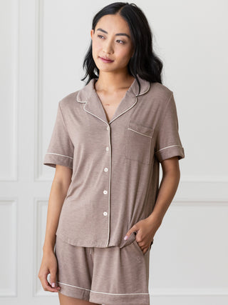 Women's Bamboo Stretch-Knit Short Sleeve Pajama Top (Collective)