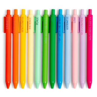 Fruits of the Spirit Faith-Inspired Pen Set of 12 back view - House of Me boutique Norman OK