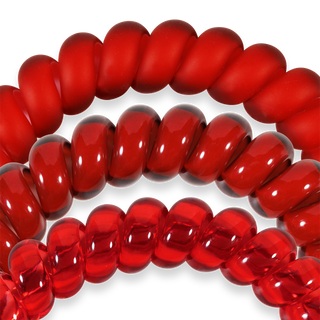 Red Carpet Ready large spiral hair ties by Teleties detail view - House of Me boutique Norman OK