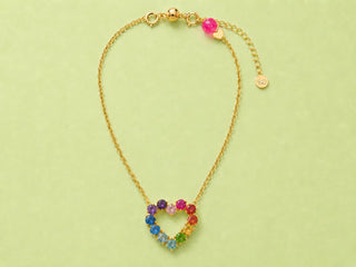 Katie Heart Necklace - Colorful