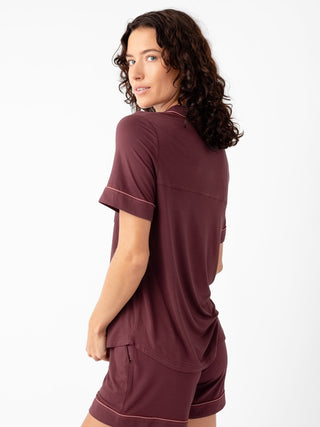 Women's Bamboo Stretch-Knit Short Sleeve Pajama Top (Collective).