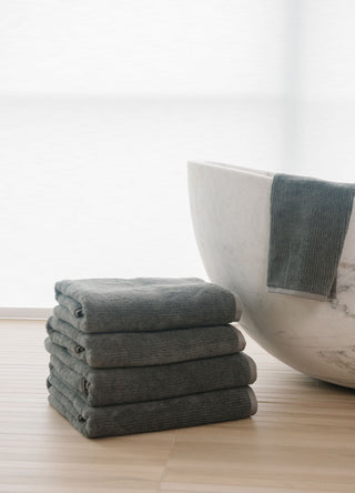 Ribbed Terry Bath Towel Set.