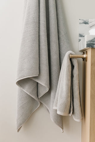 Ribbed Terry Bath Towel Set.