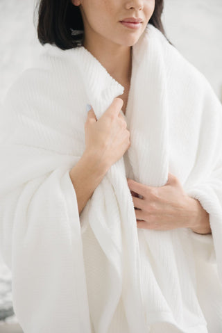 Ribbed Terry Bath Towel Set.
