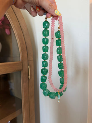 Green With Envy Necklace flat lay - House of Me boutique Norman OK
