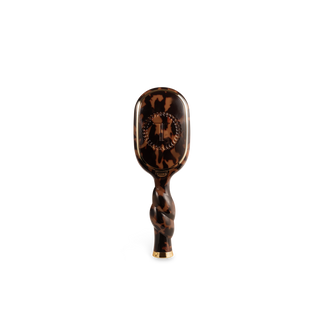 Tortoise mini detangler hair brush by Teleties in purse - House of Me boutique Norman OK