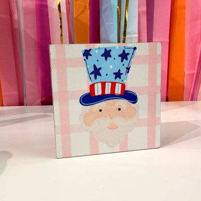 Uncle Sam 4x4 Block- Doodles By Rebekah