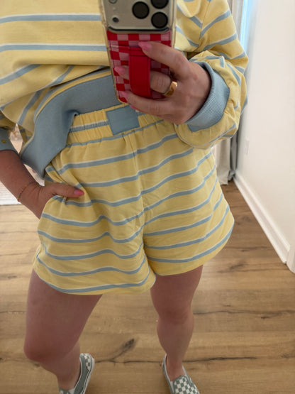 Striped Lounge Sweat Shorts