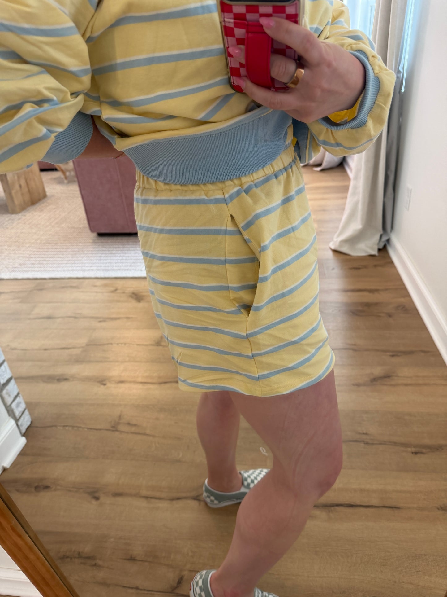 Striped Lounge Sweat Shorts