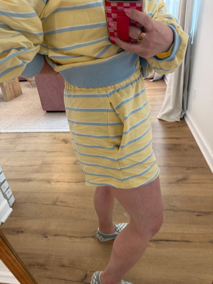 Striped Lounge Sweat Shorts