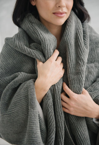 Ribbed Terry Bath Towel Set.