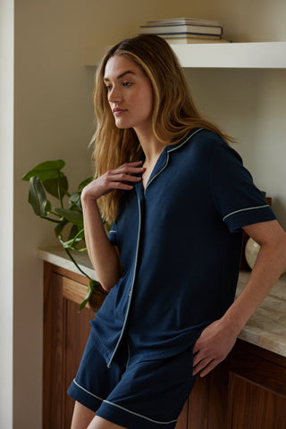 Women's Bamboo Rib-Knit Classic Pajama Short.