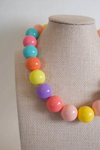 Statement Rainbow Beaded Necklace flat lay styled - House of Me boutique Norman OK