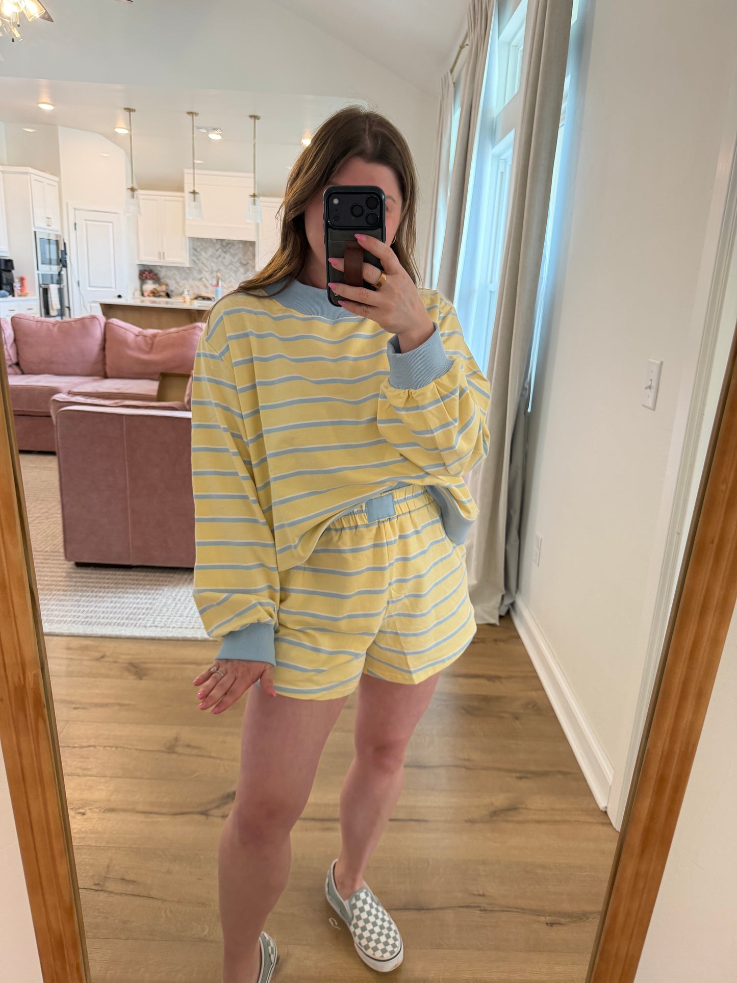 Striped Lounge Sweat Shorts