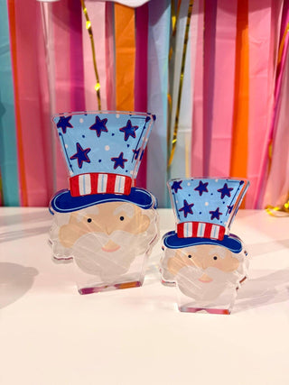 Small Uncle Sam Acrylic Shelf Sitter patriotic handmade decor - House of Me boutique Norman OK