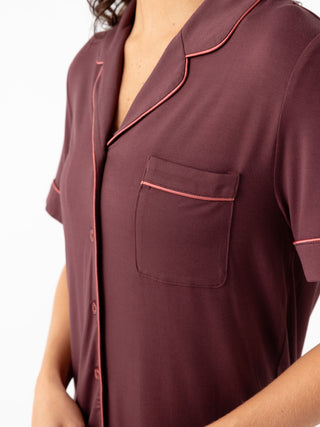 Women's Bamboo Stretch-Knit Short Sleeve Pajama Top (Collective).