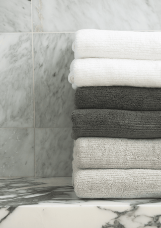 Ribbed Terry Bath Towel Set.