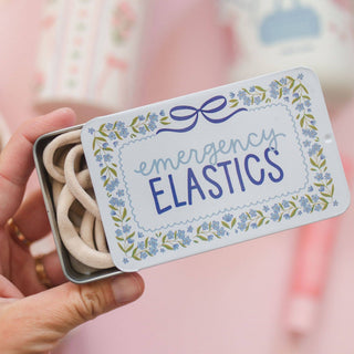 Emergency Elastics Travel Tin with 20 Hair Ties.