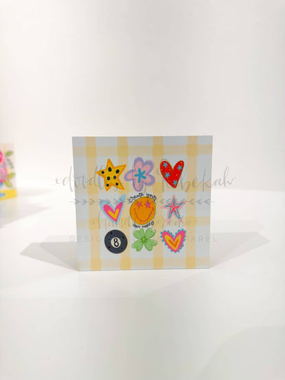 Create Your Own Happy 4x4 Block- Doodles By Rebekah