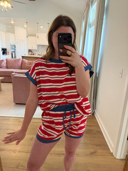 Americana Striped Lounge Set