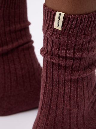 Women's Plush Lounge Calf Sock 3-Pack.