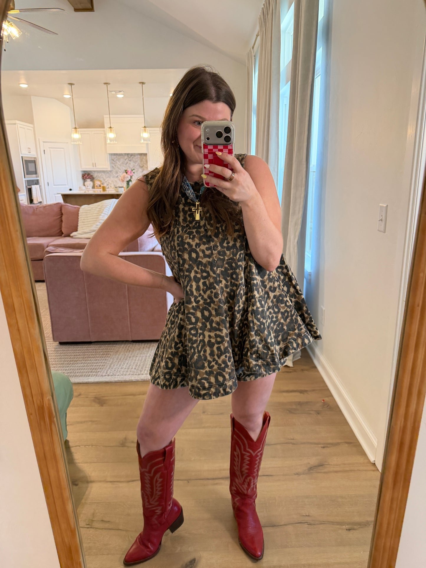 Outlaw Leopard Swing Shorts