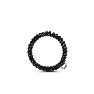 Jet Black small spiral hair ties by Teleties detail view - House of Me boutique Norman OK