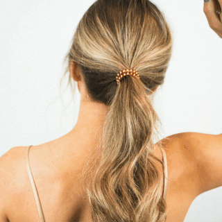 For the Love of Nudes large spiral hair ties by Teleties detail view - House of Me boutique Norman OK