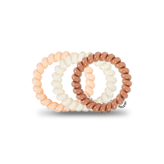 For the Love of Nudes large spiral hair ties by Teleties styled view - House of Me boutique Norman OK