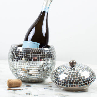 Ice Bucket, Mirrored Disco Ball, Insulated 24 Oz.