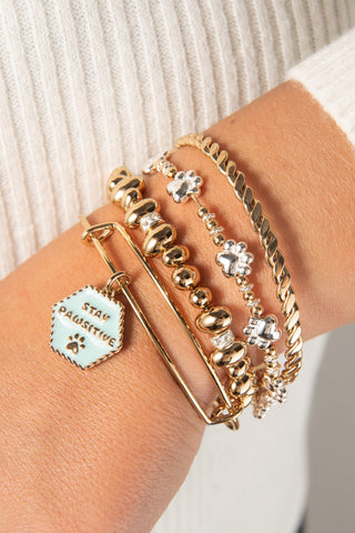 Paw Print Beaded Dog Bangle.